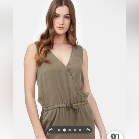 Tentree Blakely Jumpsuit - Olive Lightweight Tencel - Picture 3 of 15